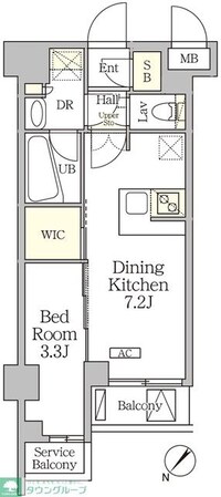 アジールコート池尻大橋の物件間取画像